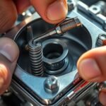 adjust carburetor float level