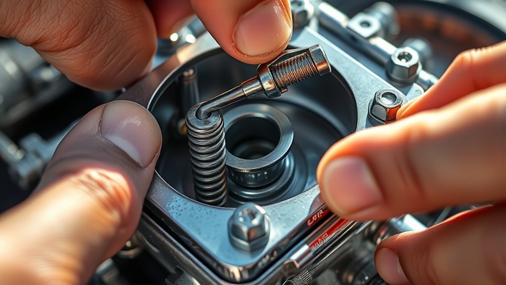 adjust carburetor float level