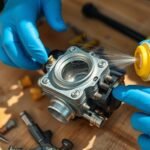 clean snow thrower carburetor