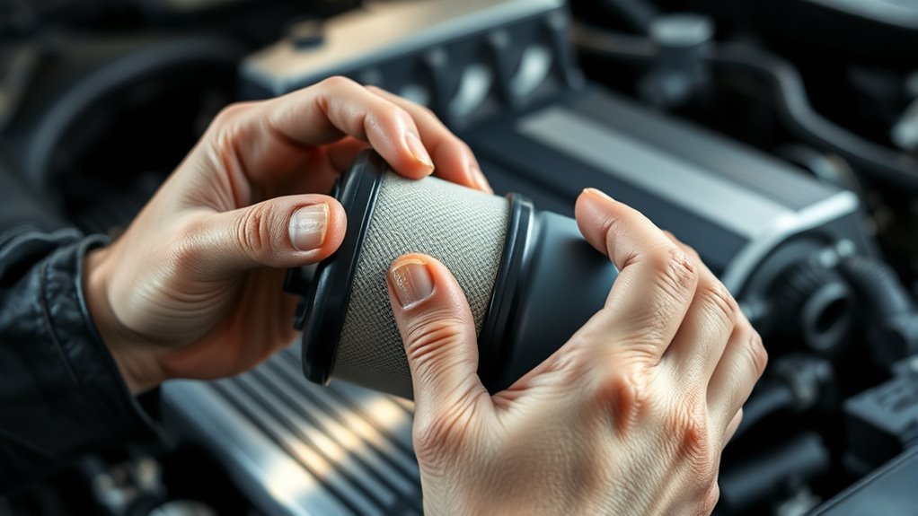 oil filter change manually