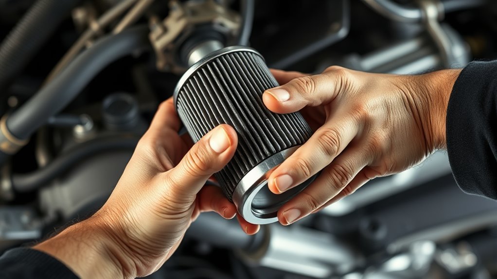 remove oil filter carefully